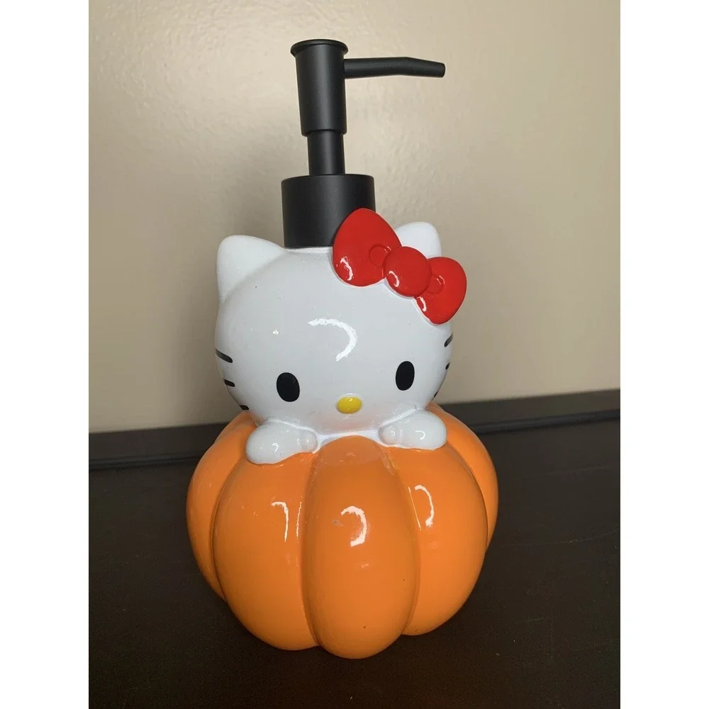 Hello Kitty Pumpkin Lotion Pump Soap Dispenser Fall Kitchen Bathroom